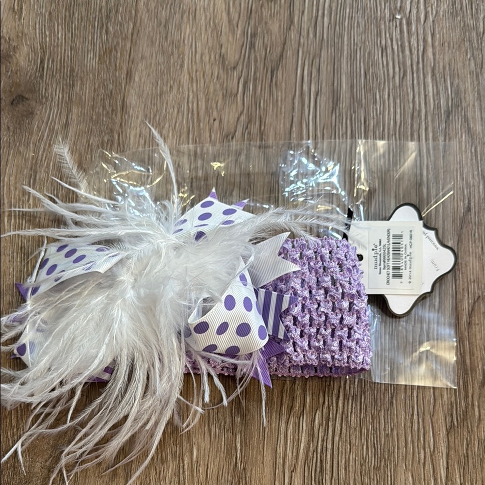 Purple and White Kids Headband